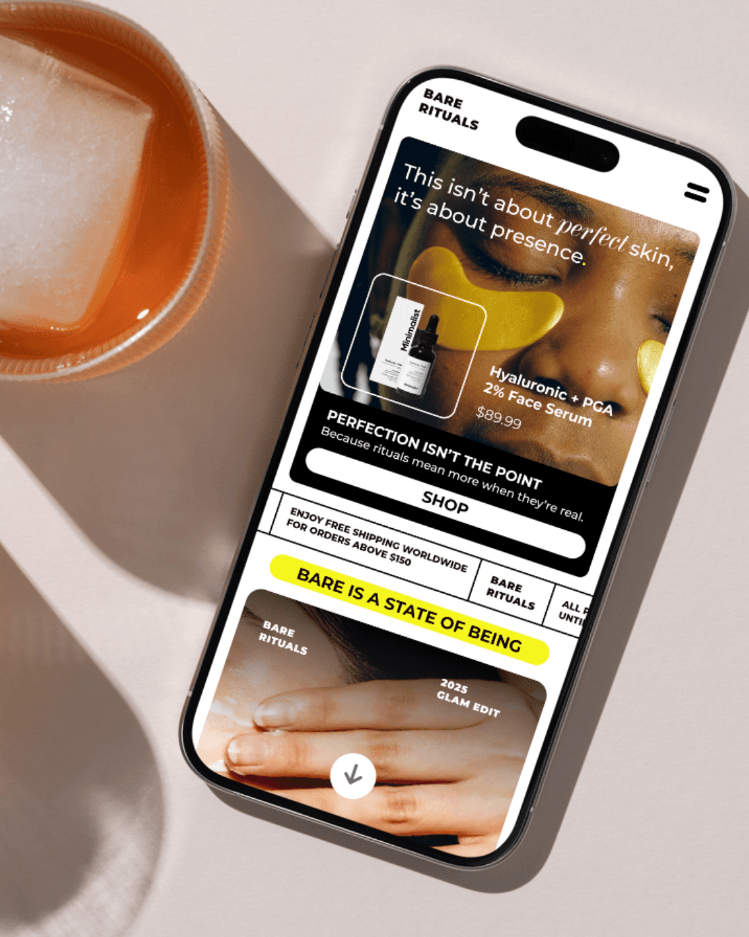 Bare Rituals Mobile View