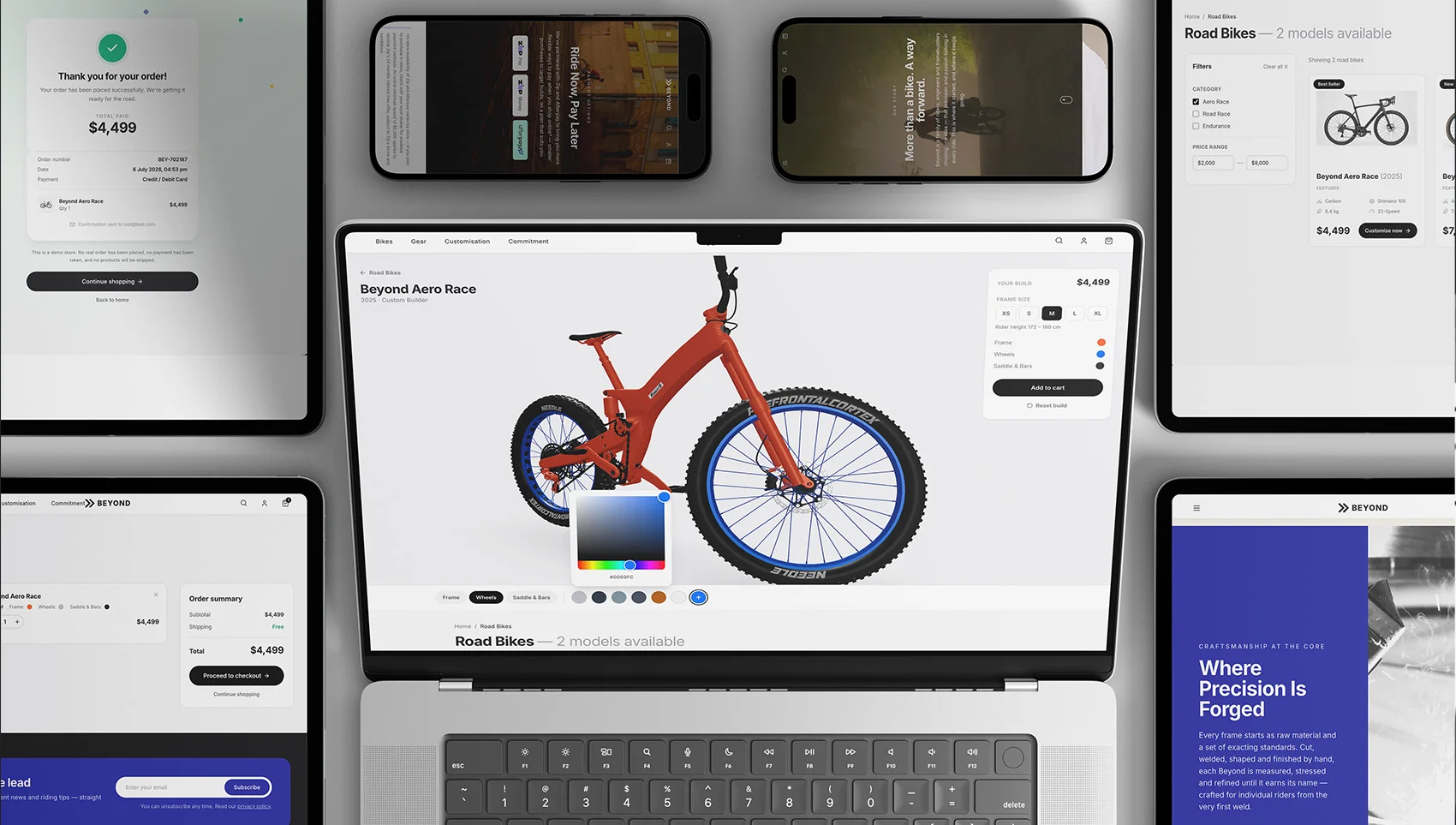 Beyond Bicycles: A Premium E-Commerce Website for a Precision Bike Manufacturer
